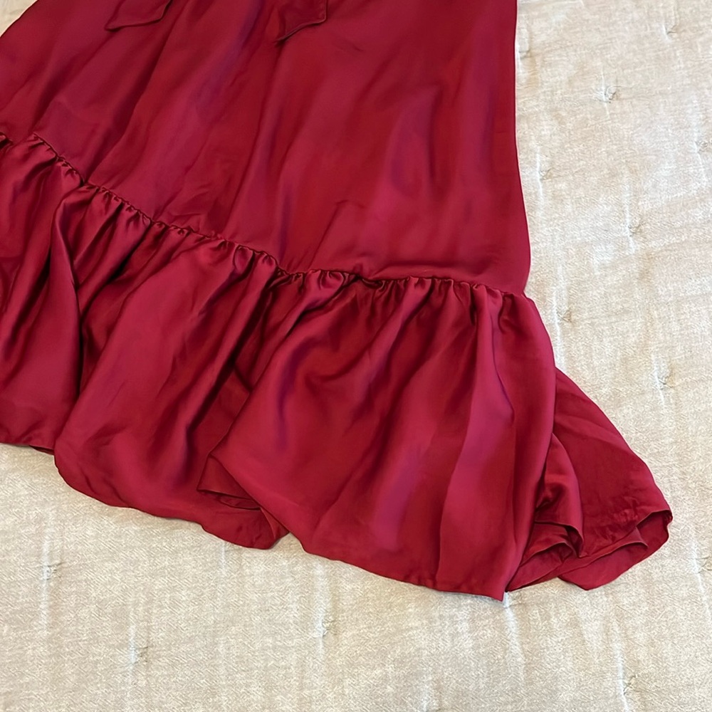 BR halter style burgundy wine dress - Picture 3 of 7